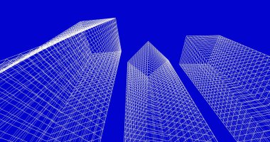 soyut mimari duvar kağıdı tasarımı, dijital konsept arkaplan