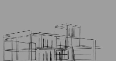 soyut mimari duvar kağıdı tasarımı, dijital konsept arkaplan