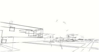 soyut mimari duvar kağıdı tasarımı, dijital konsept arkaplan