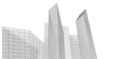 soyut mimari duvar kağıdı tasarımı, dijital konsept arkaplan