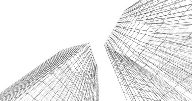 soyut mimari duvar kağıdı tasarımı, dijital konsept arkaplan