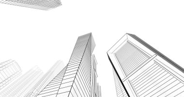 soyut mimari duvar kağıdı tasarımı, dijital konsept arkaplan