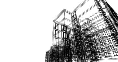 soyut mimari duvar kağıdı tasarımı, dijital konsept arkaplan