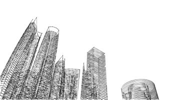 soyut mimari duvar kağıdı tasarımı, dijital konsept arkaplan