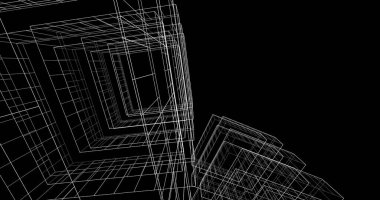 soyut mimari duvar kağıdı tasarımı, dijital konsept arkaplan