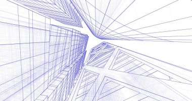 soyut mimari duvar kağıdı tasarımı, dijital konsept arkaplan