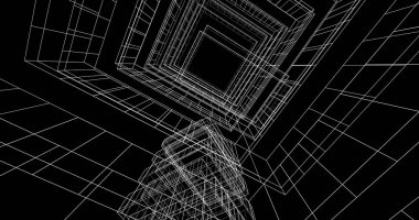 soyut mimari duvar kağıdı tasarımı, dijital konsept arkaplan