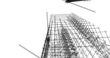 soyut mimari duvar kağıdı tasarımı, dijital konsept arkaplan