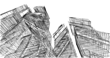 soyut mimari duvar kağıdı tasarımı, dijital konsept arkaplan