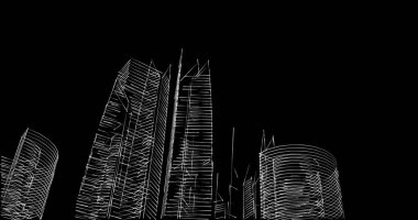 soyut mimari duvar kağıdı tasarımı, dijital konsept arkaplan