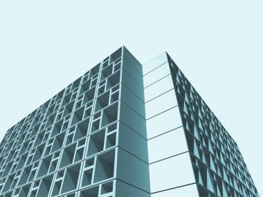 Mimari sanat konseptinde soyut çizgiler, minimum geometrik şekiller. 