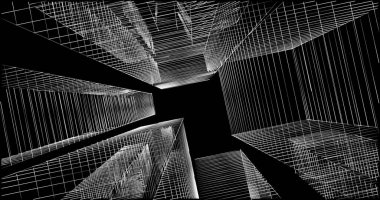 soyut mimari duvar kağıdı tasarımı, dijital konsept arkaplan