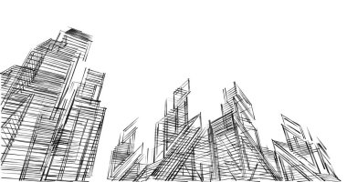 soyut mimari duvar kağıdı tasarımı, dijital konsept arkaplan