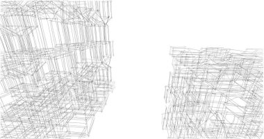 soyut mimari duvar kağıdı tasarımı, dijital konsept arkaplan