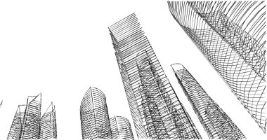 soyut mimari duvar kağıdı tasarımı, dijital konsept arkaplan