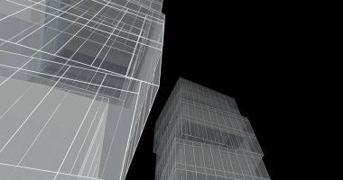 soyut mimari duvar kağıdı tasarımı, dijital konsept arkaplan