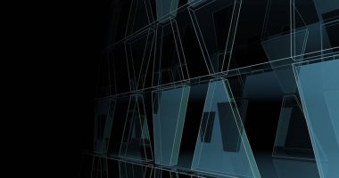 soyut mimari duvar kağıdı tasarımı, dijital konsept arkaplan