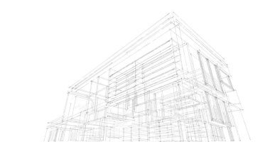 soyut mimari duvar kağıdı tasarımı, dijital konsept arkaplan