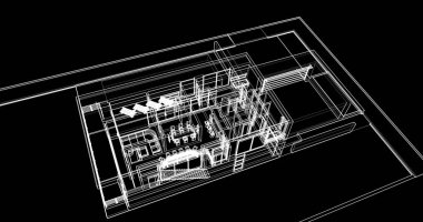 soyut mimari duvar kağıdı tasarımı, dijital konsept arkaplan