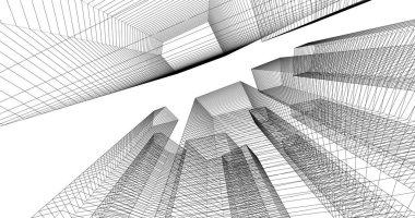 soyut mimari duvar kağıdı tasarımı, dijital konsept arkaplan