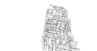 soyut mimari duvar kağıdı tasarımı, dijital konsept arkaplan