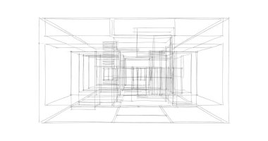 soyut mimari duvar kağıdı tasarımı, dijital konsept arkaplan