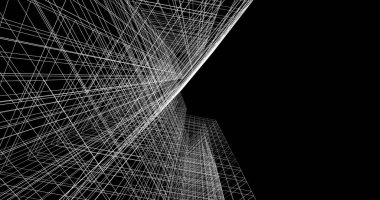 soyut mimari duvar kağıdı tasarımı, dijital konsept arkaplan