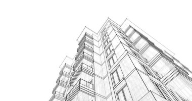 soyut mimari duvar kağıdı tasarımı, dijital konsept arkaplan