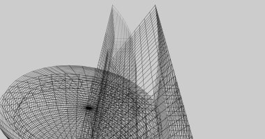 Mimari sanat konseptinde soyut çizgiler, minimum geometrik şekiller. 