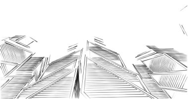 soyut mimari duvar kağıdı tasarımı, dijital konsept arkaplan