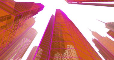 soyut mimari duvar kağıdı tasarımı, dijital konsept arkaplan