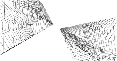 soyut mimari duvar kağıdı tasarımı, dijital konsept arkaplan