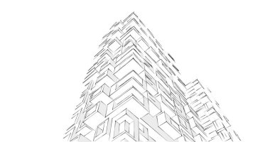 soyut mimari duvar kağıdı tasarımı, dijital konsept arkaplan