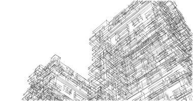 soyut mimari duvar kağıdı tasarımı, dijital konsept arkaplan