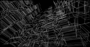 soyut mimari duvar kağıdı tasarımı, dijital konsept arkaplan