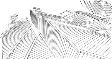 soyut mimari duvar kağıdı tasarımı, dijital konsept arkaplan