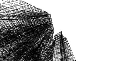 soyut mimari duvar kağıdı tasarımı, dijital konsept arkaplan