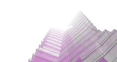 Mimari sanat konseptinde soyut çizgiler, minimum geometrik şekiller. 