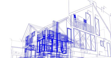 soyut mimari duvar kağıdı tasarımı, dijital konsept arkaplan
