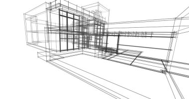 soyut mimari duvar kağıdı tasarımı, dijital konsept arkaplan