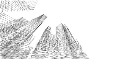 soyut mimari duvar kağıdı tasarımı, dijital konsept arkaplan