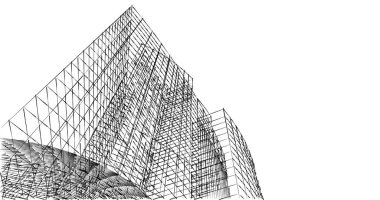 soyut mimari duvar kağıdı tasarımı, dijital konsept arkaplan