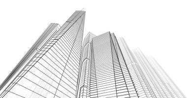 soyut mimari duvar kağıdı tasarımı, dijital konsept arkaplan