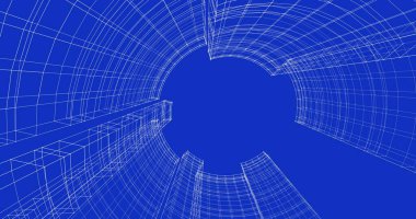 soyut mimari duvar kağıdı tasarımı, dijital konsept arkaplan