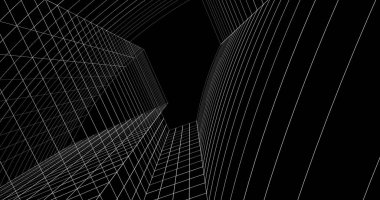 soyut mimari duvar kağıdı tasarımı, dijital konsept arkaplan