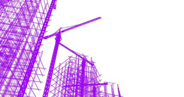 soyut mimari duvar kağıdı tasarımı, dijital konsept arkaplan