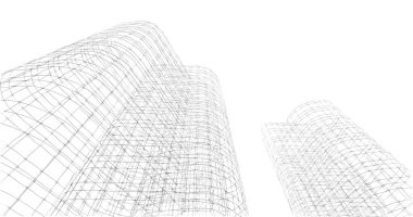 soyut mimari duvar kağıdı tasarımı, dijital konsept arkaplan