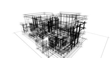 soyut mimari duvar kağıdı tasarımı, dijital konsept arkaplan
