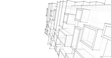 soyut mimari duvar kağıdı tasarımı, dijital konsept arkaplan