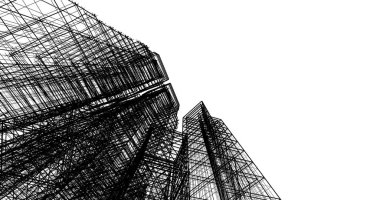 soyut mimari duvar kağıdı tasarımı, dijital konsept arkaplan